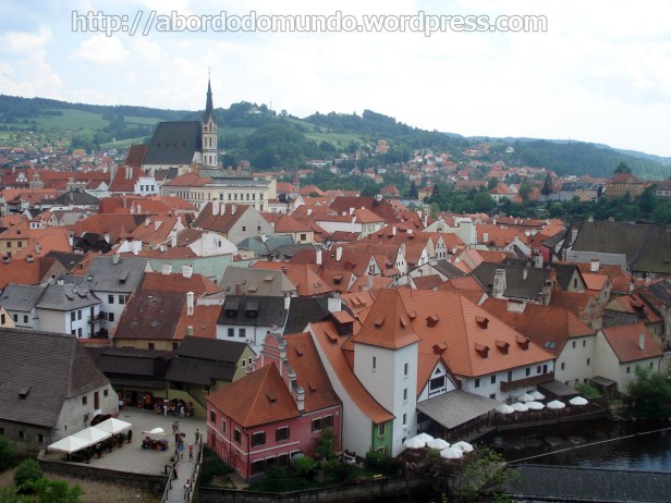 a cidadezinha de "boneca" Cesky Krumlov