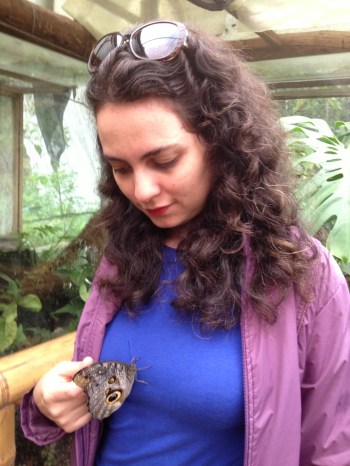 Essa borboleta pousou em lugar indiscreto...