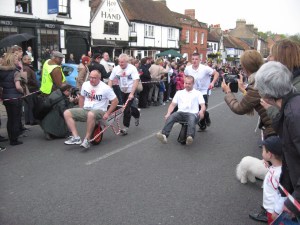 wheelbarrow race