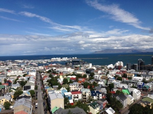 Reykjavik, a capital, vista do alto.