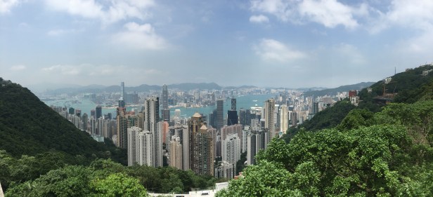 Vista de Hong Kong, com seus arranha-céus, desde o Victoria Peak