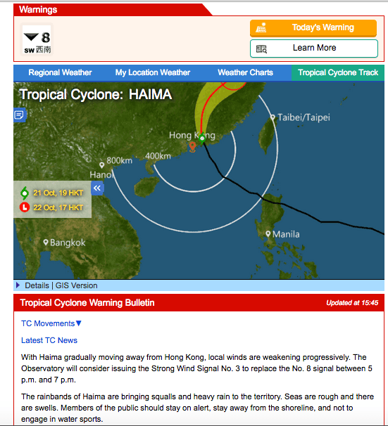 Mapa do Haima. fonte: http://www.hko.gov.hk/